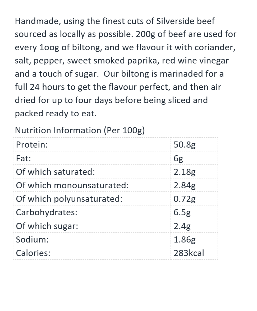 Biltong Snack Pack